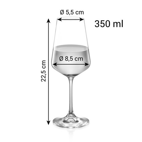 Tescoma Weißweingläser GIORGIO 350 ml, 6 St.durchsichtig,