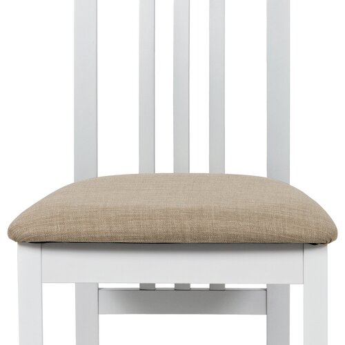 Scaun de masă din lemn masiv BC-2482 WT, alb