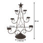 Vánoční kovový svícen Starlet, 37,5 x 48,5 x 15,5 cm