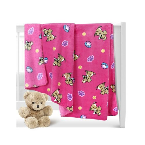 Bellatex Otroška odeja Ella Štěňátko roza, 100 x150 cm