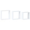 Set etajere de perete P-008, alb mat, 3 buc.