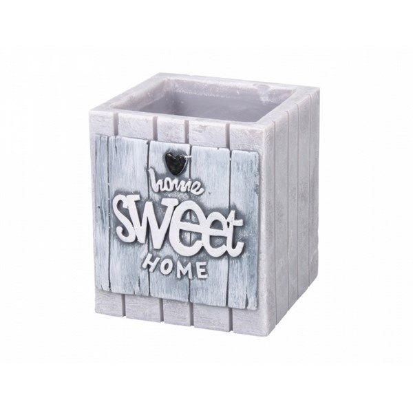 Dekoratívna sviečka Home Sweet Home, sivá