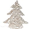 Decorațiune Pom de Crăciun Gryese LED gri, 30 cm