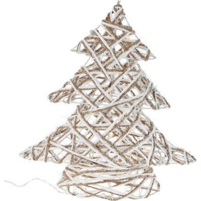 Decorațiune Pom de Crăciun Gryese LED gri, 30 cm