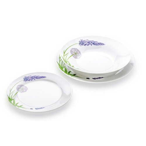 Florina 18-częściowy zestaw talerzy Lawenda