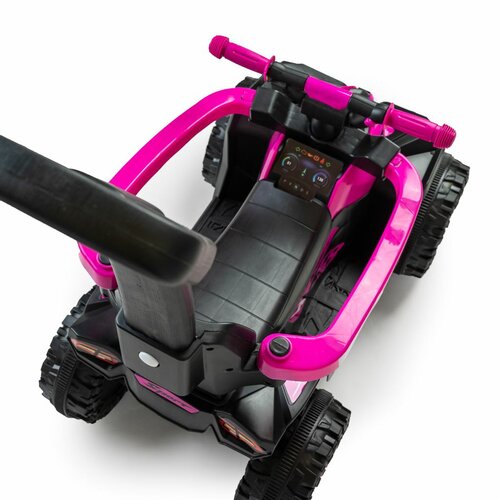 Leżaczek Baby Mix Mega z prowadnicą, różowy
