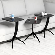 Odkladací stolík Pion Black Marble, 3 ks