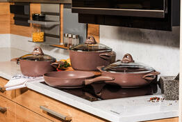 4Home 7-delni set posode Granite Brown