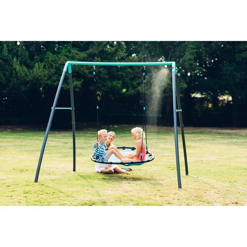 Leagăn circular Plum cu structură metalică și jetpentru producerea de ceață, 218 x 215 x 238 cm