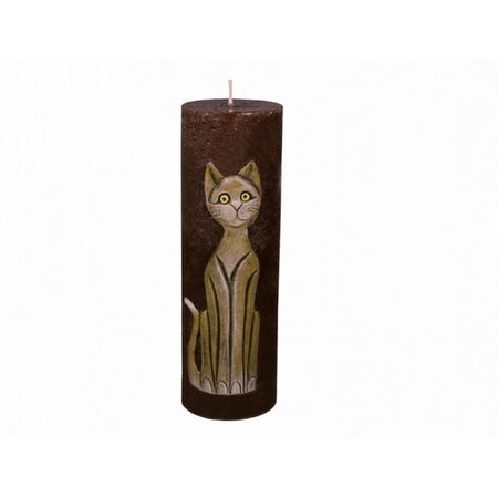 Świeczka dekoracyjna Kot brązowy, 22 cm