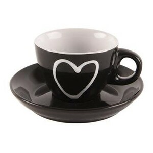 Orion Tasse mit Untertasse HEART 0,09 l, 6 Stück