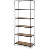 Kovový regál LOFTY Slim Classic Oak, 185 x 77 cm