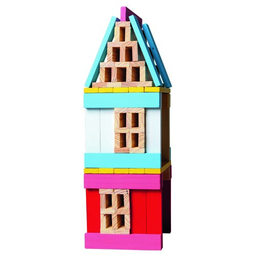 Bino Holzbauset Stadt, 150 Teile