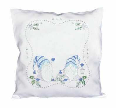 Різдвяна наволочка Ельф синій, 40 x 40 см