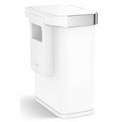 Simplehuman Obdélníkový bezdotykový koš s hlasovýma pohybovým ovládaním 58 l, biela