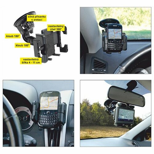 Compass Suport PDA/GPS multi angle cu articulație, negru