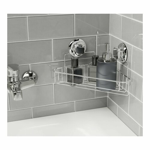 Compactor Eckregal für Badezimmer ohne Bohren Bestlock System, Chrom