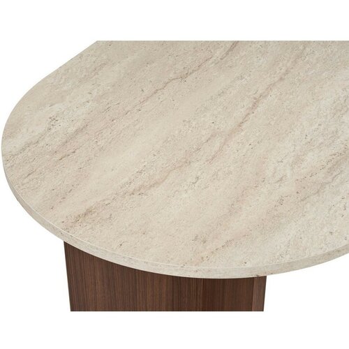 Jídelní stůl Sablin - Travertine, Milano Walnut