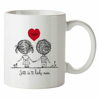 Bohemia Gifts Keramikbecher Láska, 350 ml