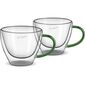 Lamart LT9115 Set 2 pahare cappuccino Vaso, 190ml, verde