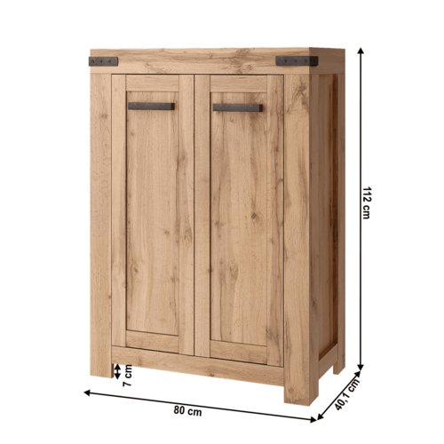 MORATIZ 2D/80 szekrény, wotan tölgy