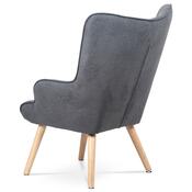 Křeslo ušák s podnožkou GREY2, šedá