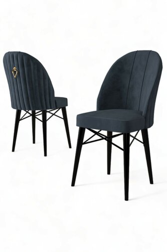 Ritim Anthracite and Black étkezőszék szett, 6 db