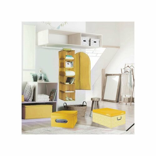 Compactor Cutie de depozitare pliabilă Nordic, 50 x 40 x 25 cm, galbenă