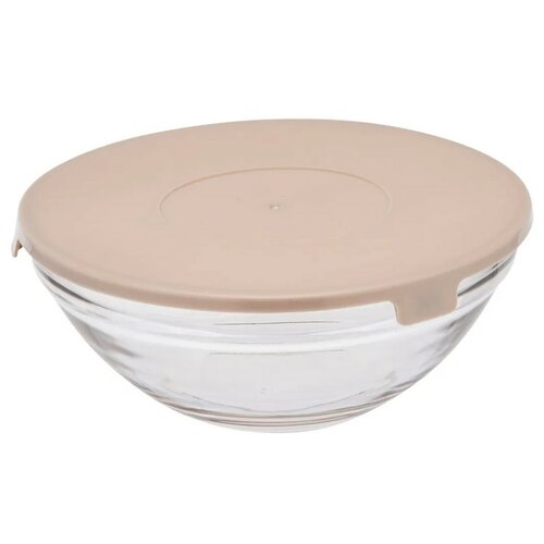 Altom Set of 5 glass bowls with lids, mixedcolours