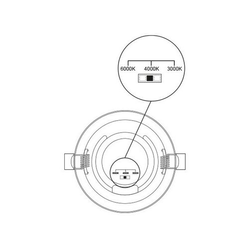 Panlux Podhľadové LED svietidlo Downlight CCT Round čierna, IP44, 24 W