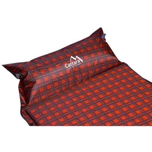 Cattara Selbstaufblasende Matratze mit Kissen Kilt, 190 x 60 x 3,8 cm