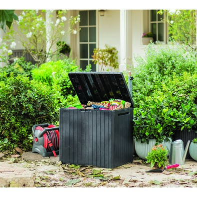 Keter Vrtna shranjevalna škatla City antracit, 113l, 55 x 58 x 44 cm