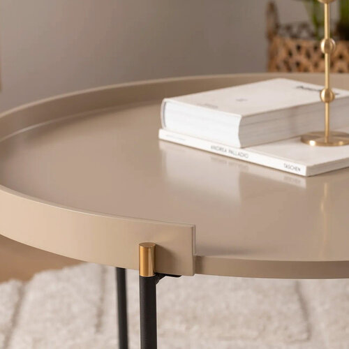 Összecsukható asztal Mandy Beige, 2 db