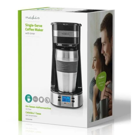 Nedis KACM310FBK osobný kávovar s termohrnčekom, 420 ml