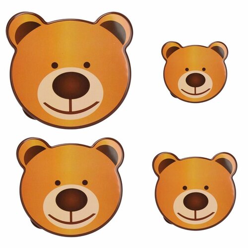 Cutie gustări pentru copii Bear 4 buc , 200 ml, 300 ml, 500 ml și 750 ml