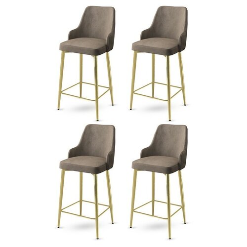 Enox Cappuccino és Gold bárszék szett, 4 db