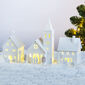 Dekorační vánoční vesnička, bílá