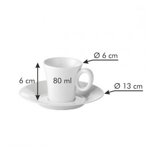 Ceașcă espresso Tescoma ALLEGRO cu farfurioară, 80 ml