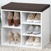 Kesper 15915 Schuhregal mit Sitz, Weiß, 51,5 x 48 x 29,5 cm