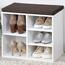 Kesper 15915 Schuhregal mit Sitz, Weiß, 51,5 x 48 x 29,5 cm