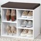 Kesper 15915 Schuhregal mit Sitz, Weiß, 51,5 x 48 x 29,5 cm