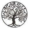Metallic wall decoration Tree of Life, black,diameter 39 cm