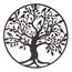 Metallic wall decoration Tree of Life, black,diameter 39 cm