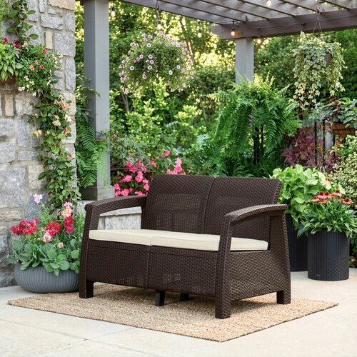 Keter Gartensofa Corfu 128 x 70 x 79 cm, braun