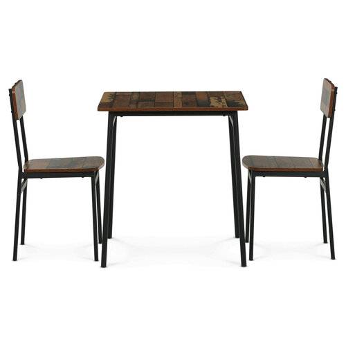 Jídelní set pro 2 osoby CORE Old Wood, černá konstrukce