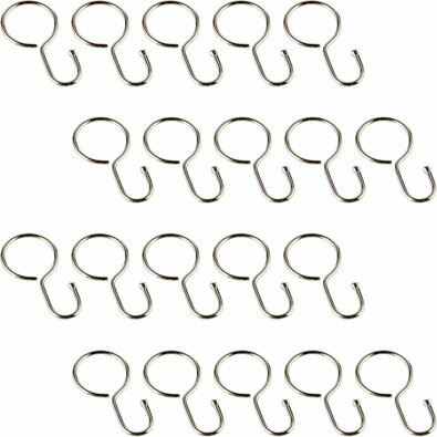 Seilhaken Nickel, Durchmesser 2 cm, 20 Stück