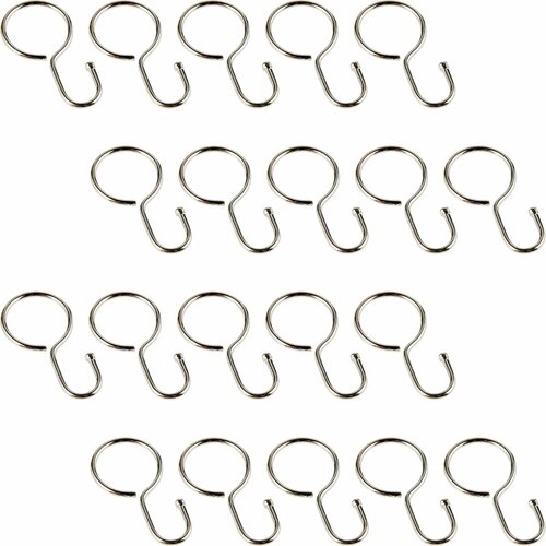 Seilhaken Nickel, Durchmesser 2 cm, 20 Stück