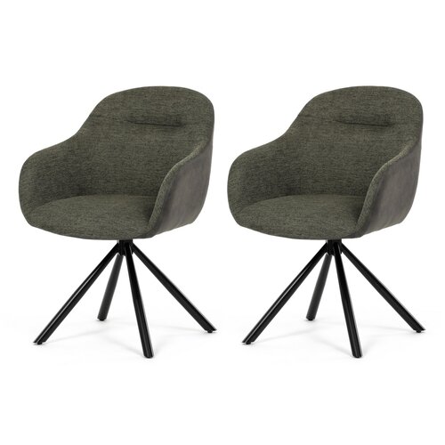 Set de scaune de sufragerie cu mecanism deîntoarcere DCH-Y1143 GRN2, 2 buc.