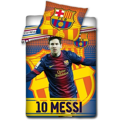 Bavlněné povlečení FCB Messi 2014, 140 x 200 cm, 70 x 80 cm