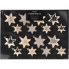 Set de decorațiuni de Crăciun Star auriu, 16